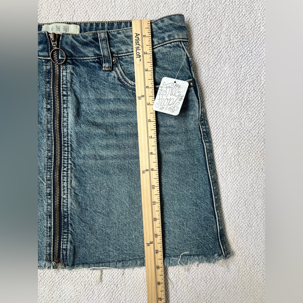 Free People Blue Denim Mini Skirt 🦋| Size: 28 - Picture 15 of 15